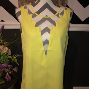 NEW-brandlabel Sexy Mesh-inset Cut-out back Tank